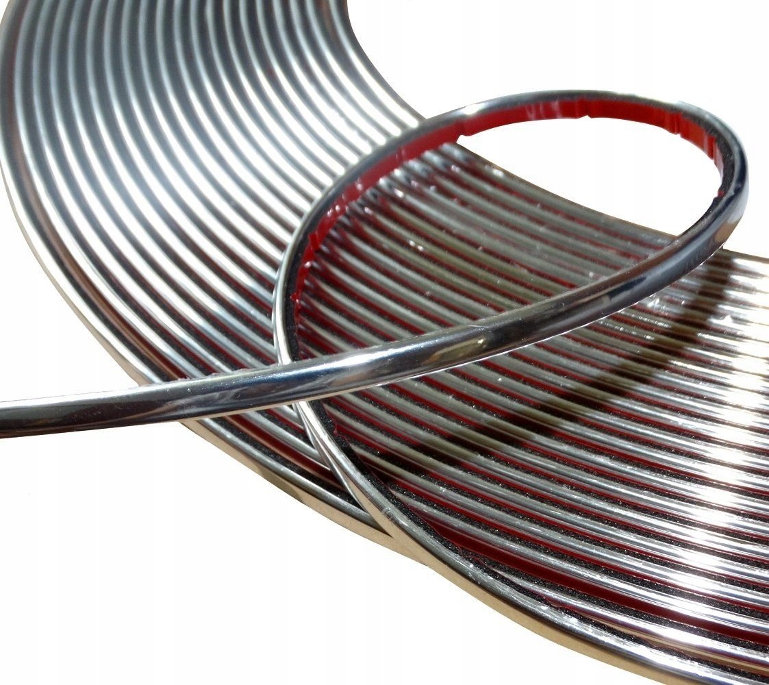 LISTWA OZDOBNA TAŚMA CHROM CHROMOWANA LISTWY 12 mm