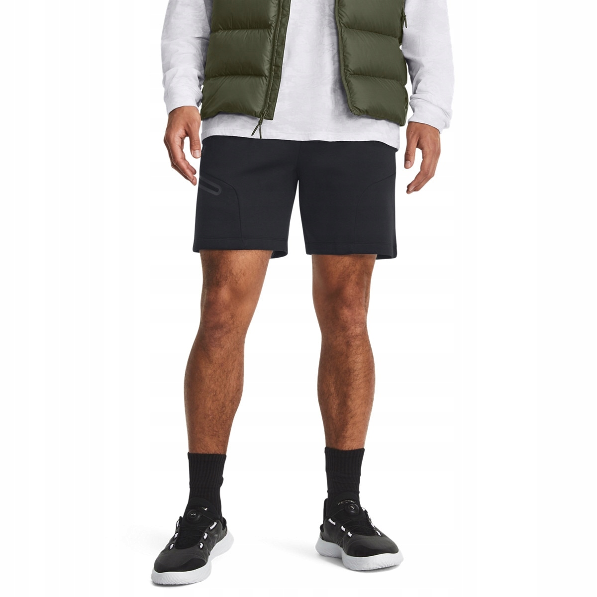 Under Armour Kraťasy Ua Unstoppable Flc Shorts-BLK černá