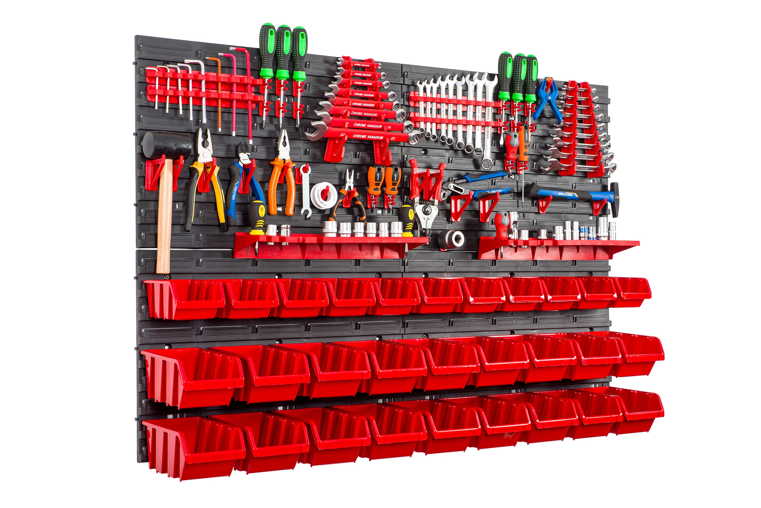 TABLICA NARZĘDZIOWA WARSZTATOWA 115x78cm 29 kuwet