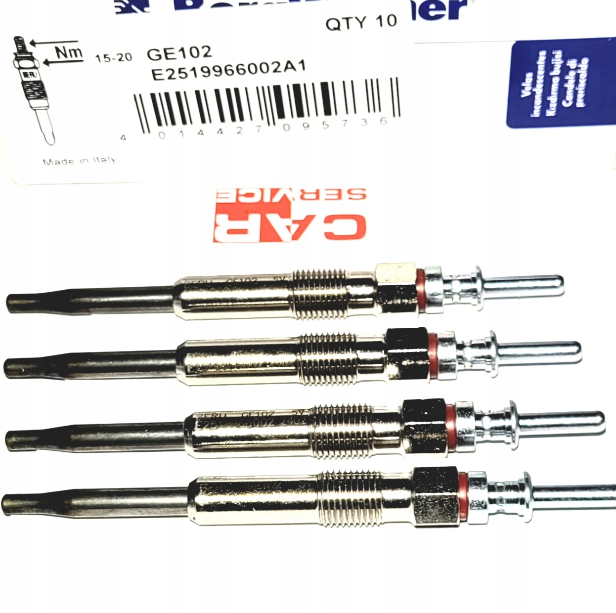 4 × свеча накаливания BorgWarner GE102