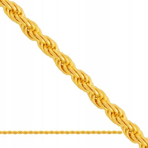 Řetízek Kordel ze zlata 585, působivý dámský řetízek 4,90g 55cm 14kt