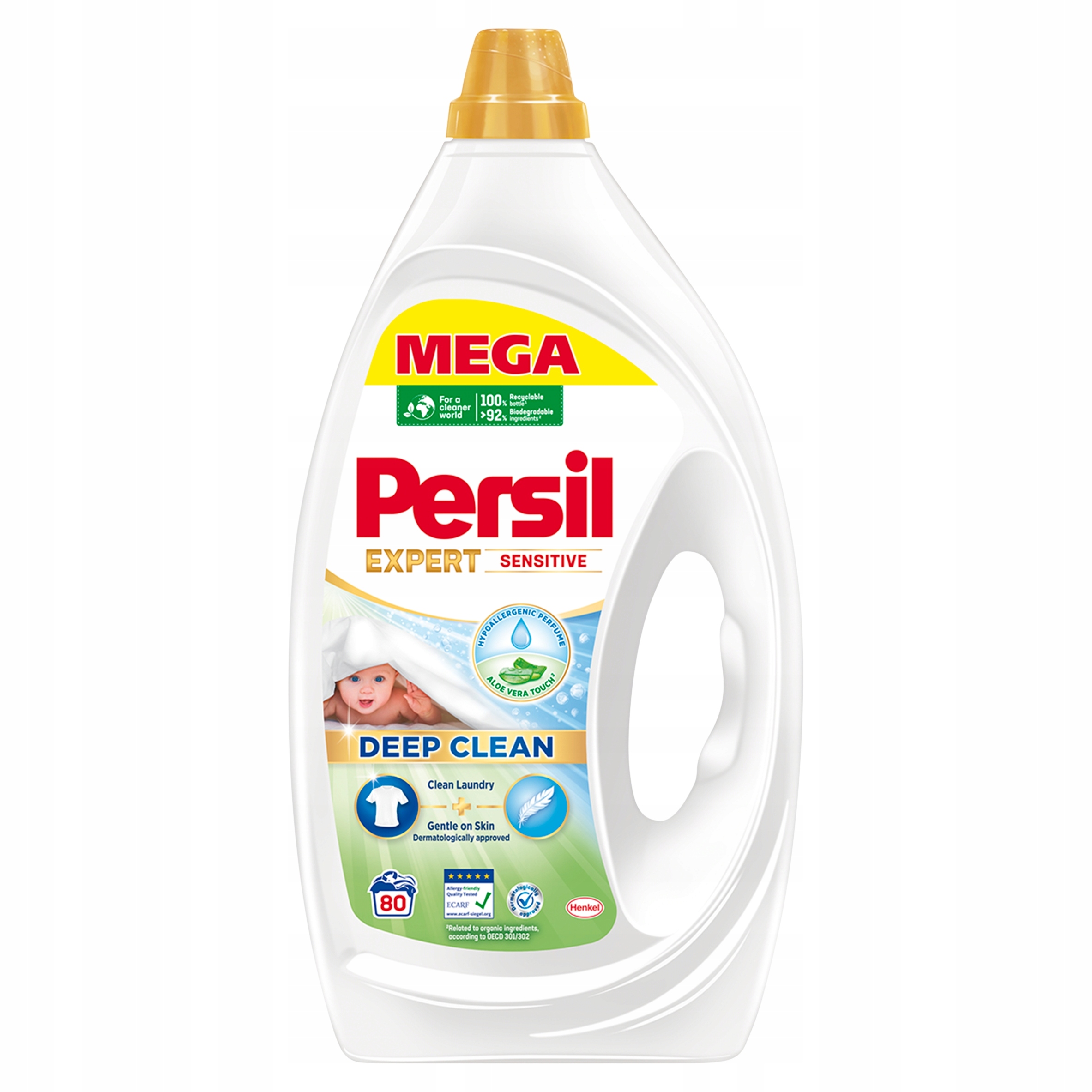 Persil Sensitive Expert Deep Clean gel na bílé prádlo 80 praní 3,60 l