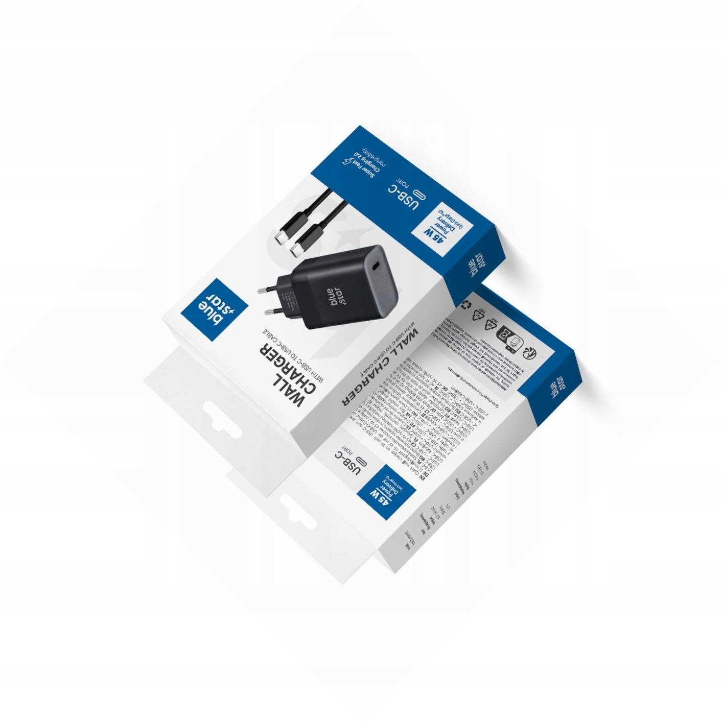 Szybka ładowarka 45W z odpinanym kablem Usb-c do Samsung Galaxy S25 Ultra