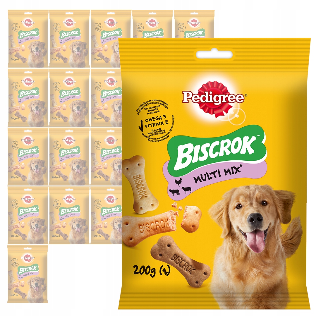 Levně Pedigree Biscrok Multi Mix Křupavé sušenky pro psa 22x200 g