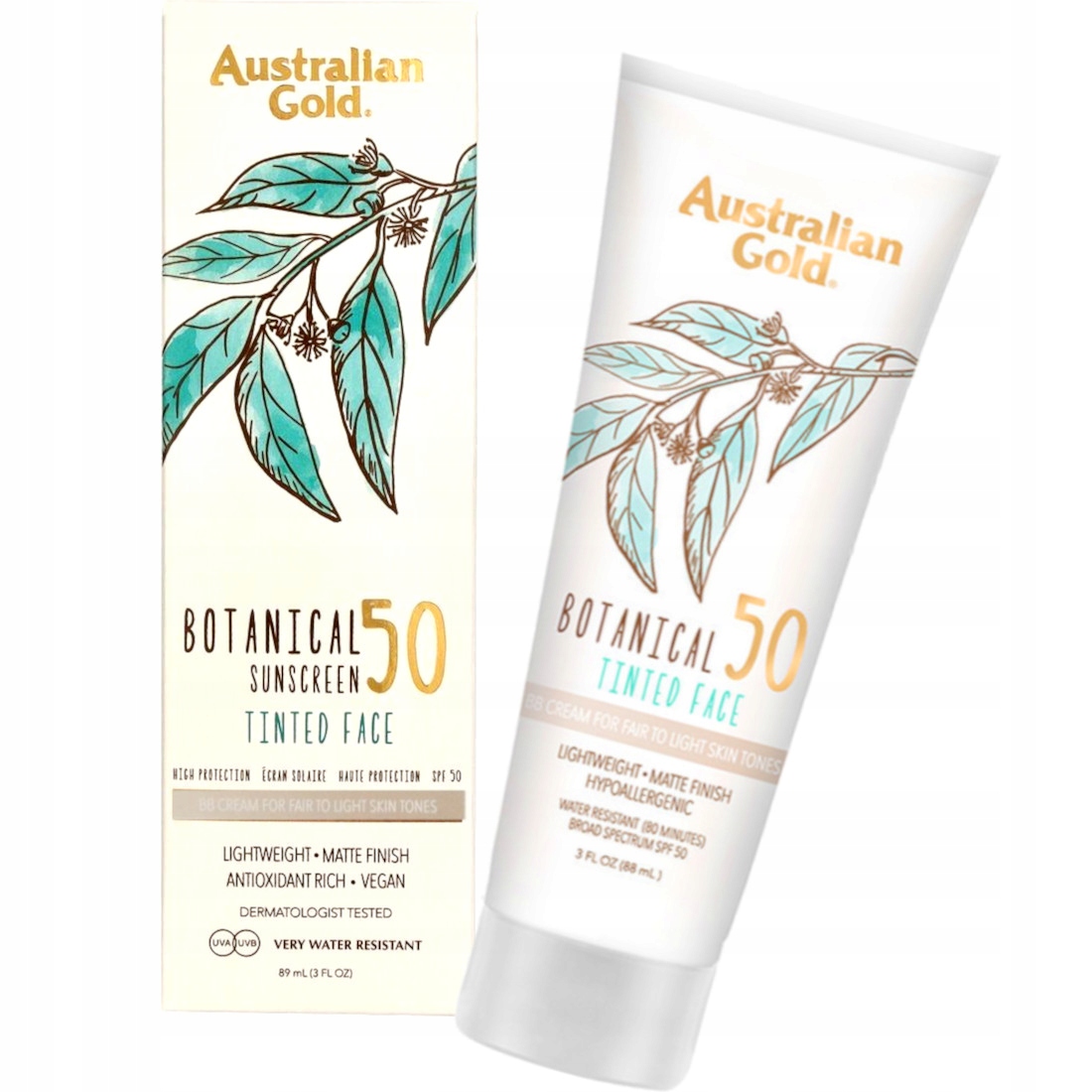 Australian Gold Krem Do Twarzy Koloryzujący Bb Botanical Spf 50 Light