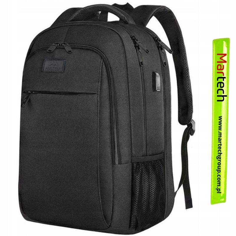 Matein Plecak biznesowy na laptopa 15.6" wielofunkcyjny Usb czarny