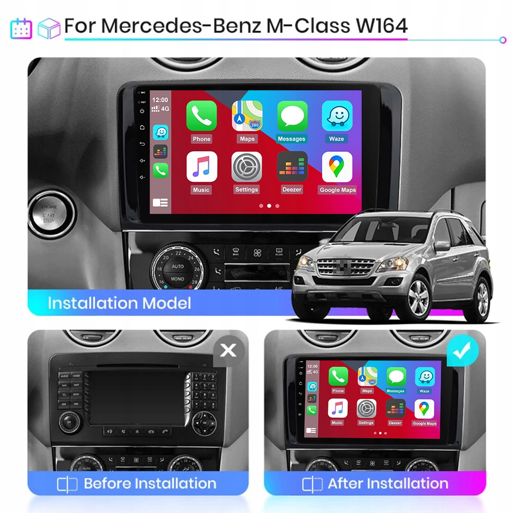 RADIO 2DIN ANDROID Mercedes Benz ML GL W164 ML350 Marka bez marki