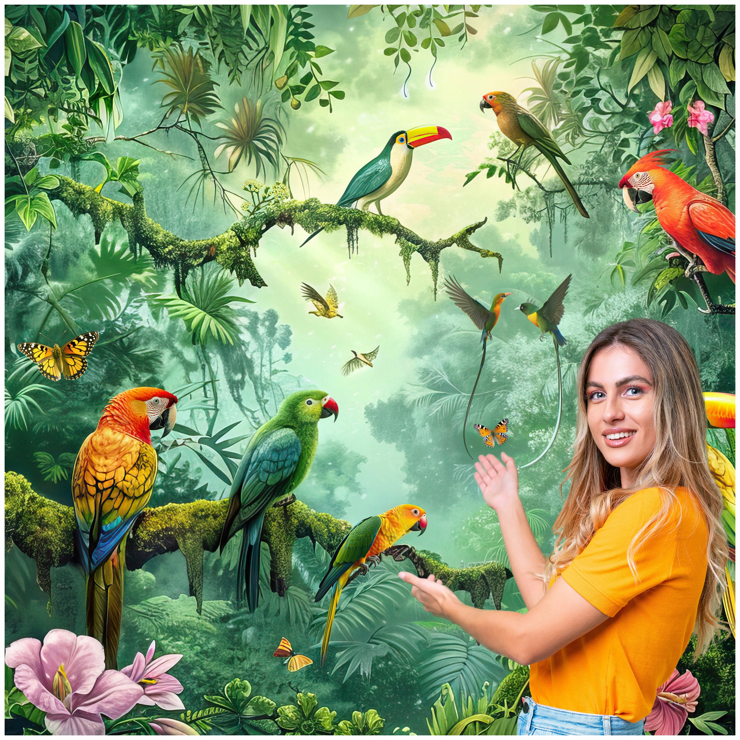 Fototapeta Pro Děti Džungle safari divoká zvířata 490x280 DS06F