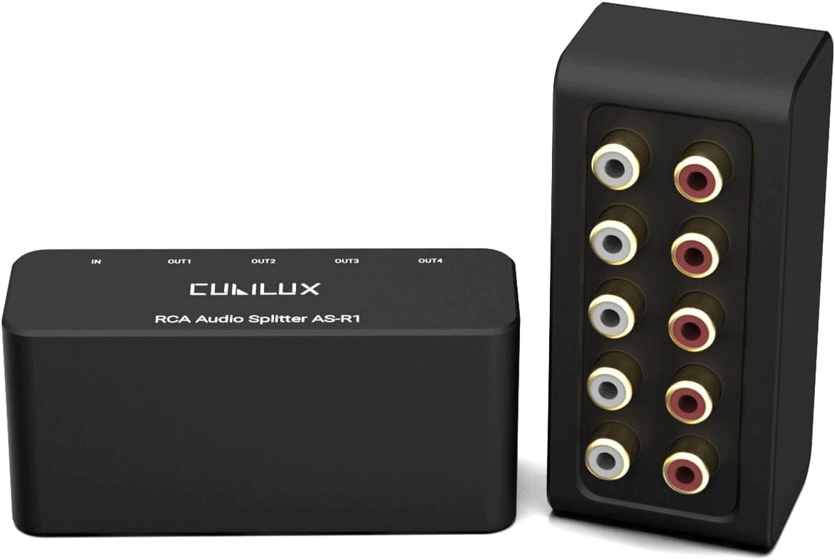 Cubilux AS-R1 Pasivní stereofonní Rca rozbočovač, 1 vstup pro 4 výstupy