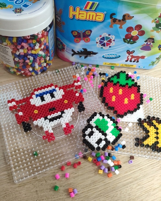 KORALIKI DO PRASOWANIA HAMA MIDI 1000 SZT 207-91 PRĄŻKOWANE MIX Materiał plastik