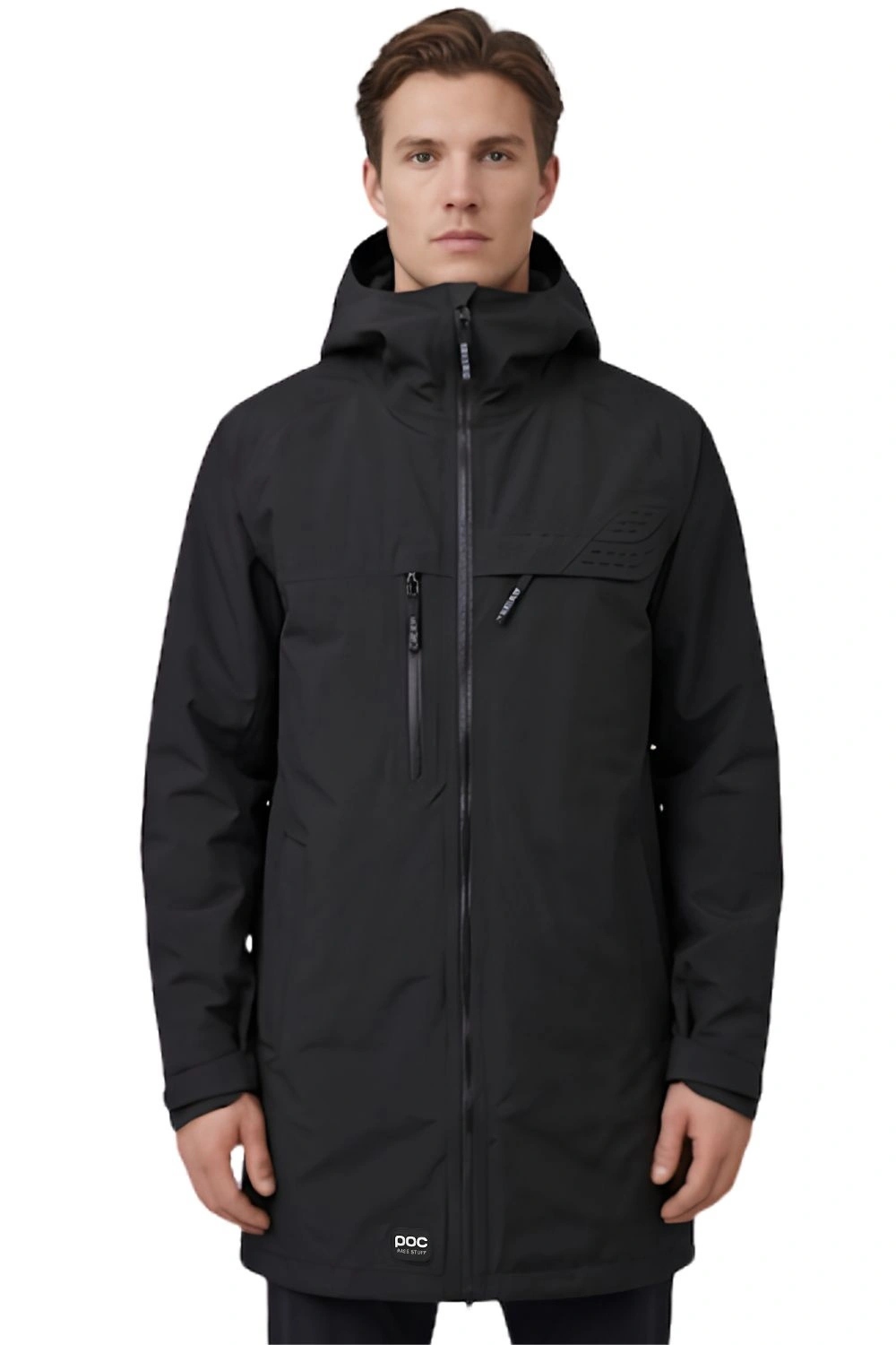 Kabát Poc Race Stuff Coat Uranium Black Černý Technický Coach Coat