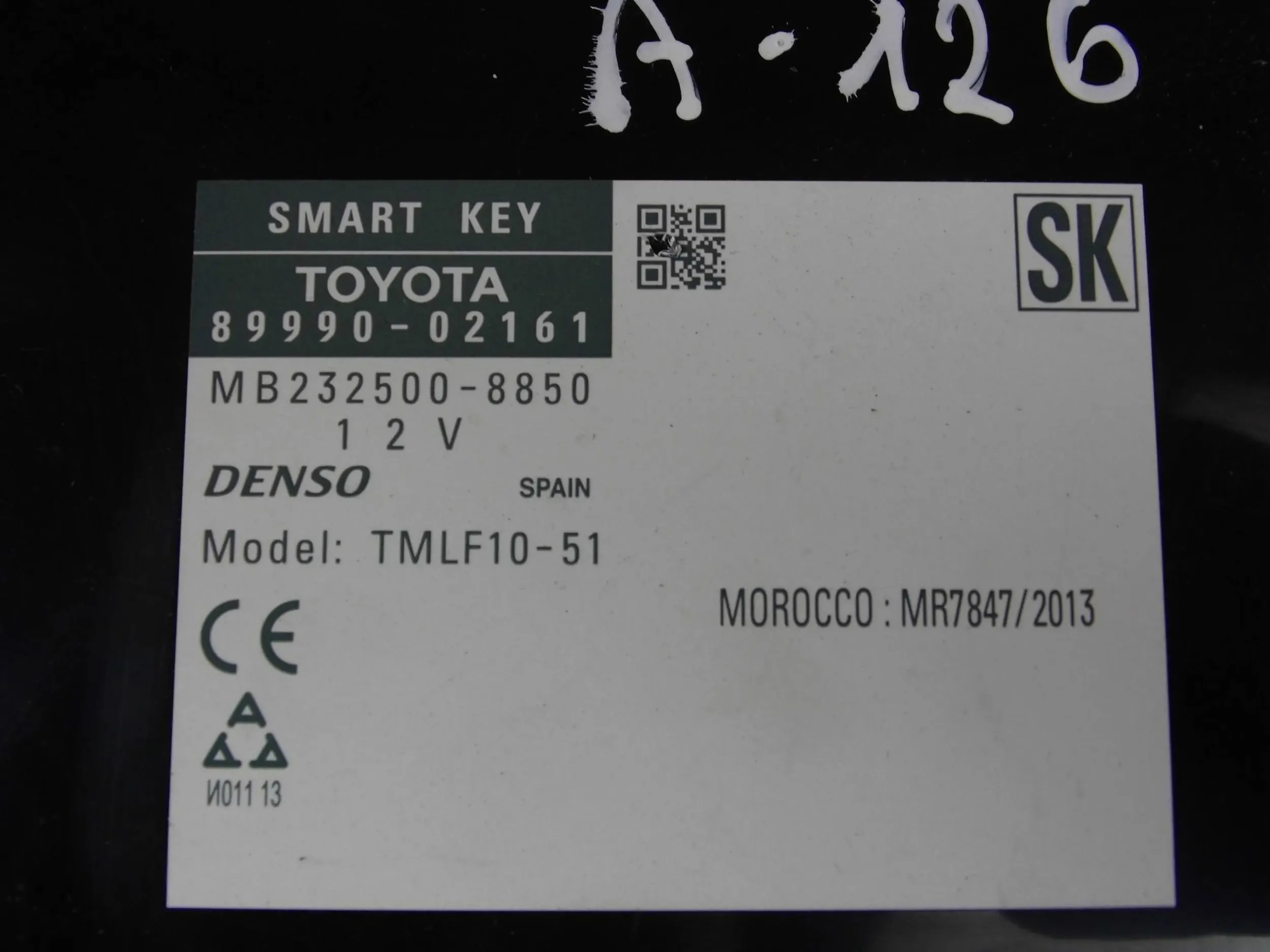 Toyota Auris II module computer control unit SMARTKEY 89990-02161