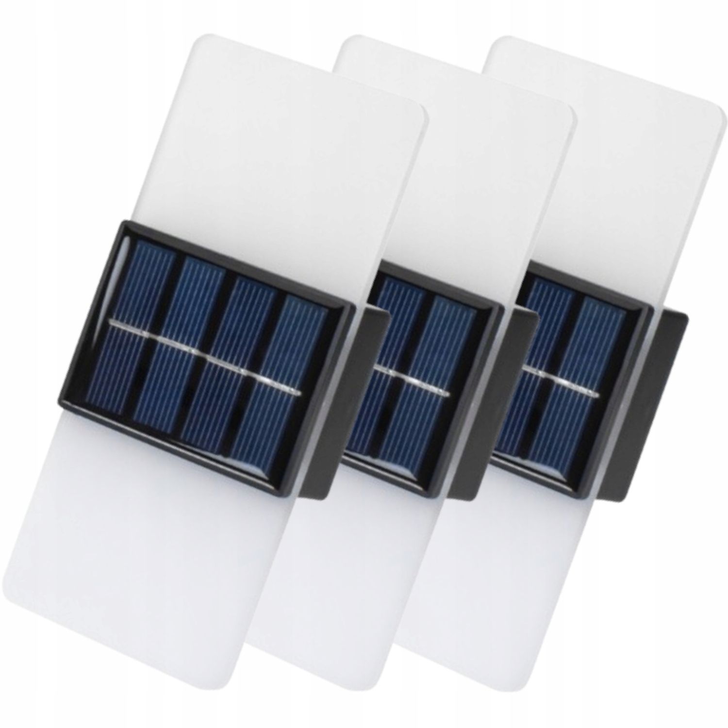 3x Solární nástěnné svítidlo Solární lampa Akryl Led Venkovní senzor soumraku