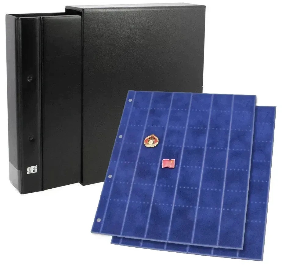 Album na pinsy, odznaky, připínáčky Safe A4 Compact, s pouzdrem