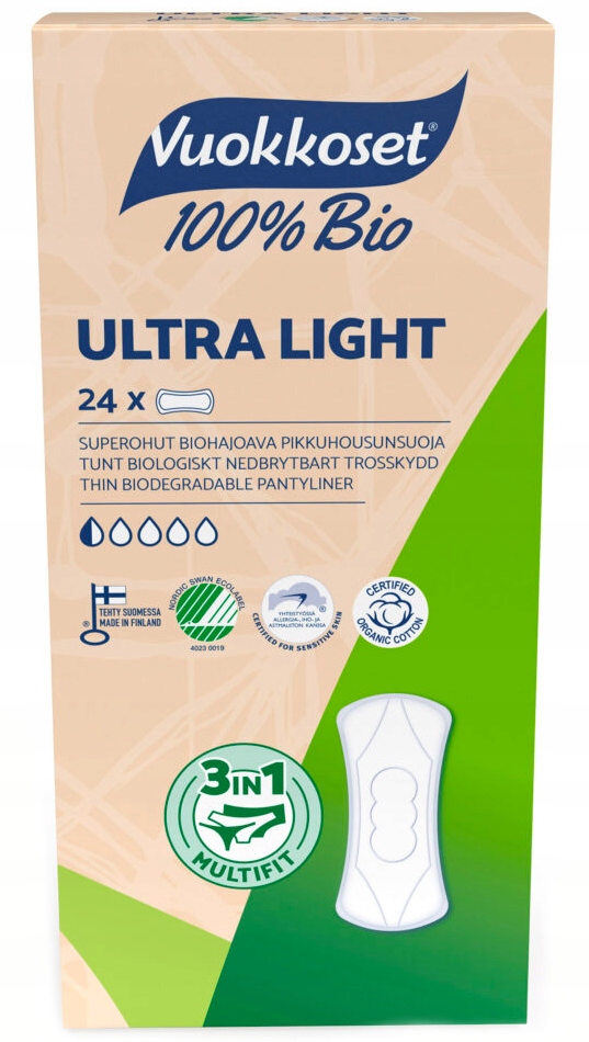 

Vuokkoset 100% Bio Wkładki higieniczne Ultra Light