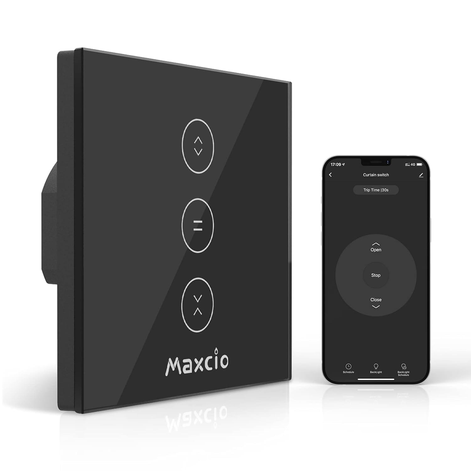 Dotykový Wi-Fi vypínač rolet pro chytrou domácnost, kompatibilní s Alexa, s časovačem