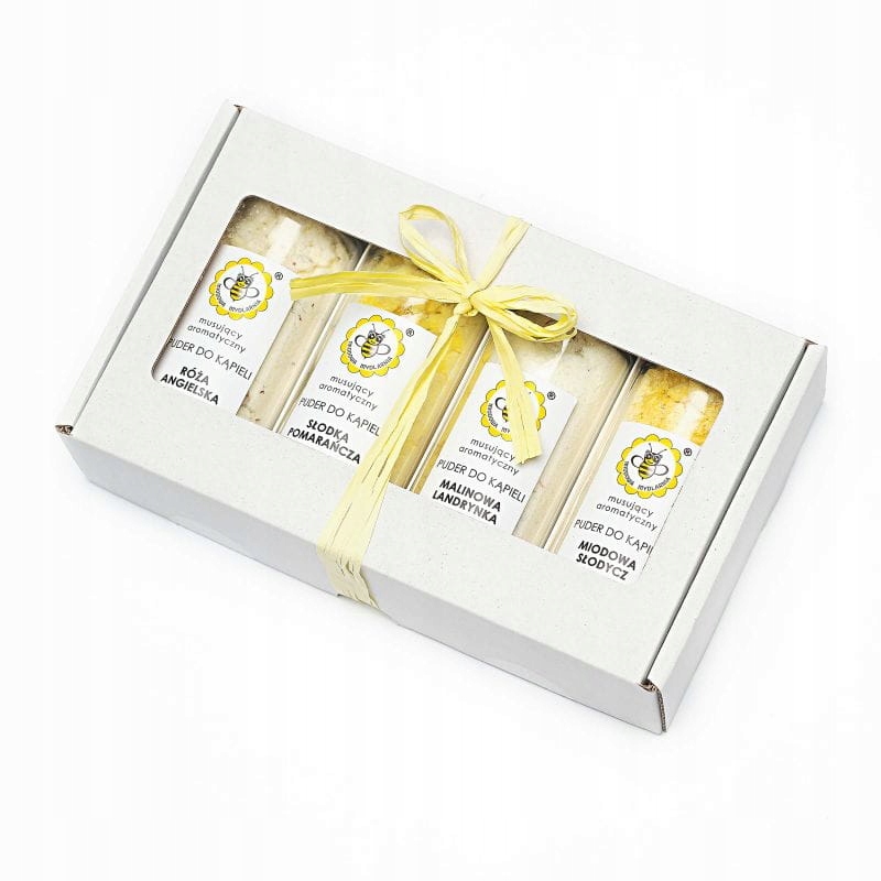 MIODOWA MYDLARNIA PUDRY MUSUJĄCE DO KĄPIELI 4 ZAPACHY