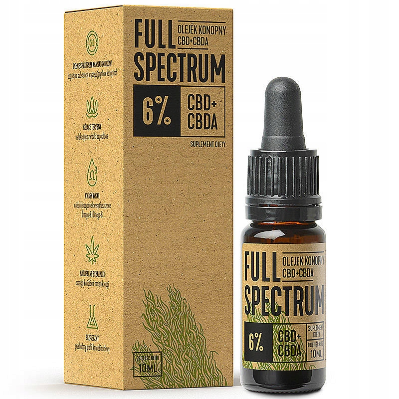 Olejek Konopny Cbd Cbda 6% 10ml Full Spectrum
