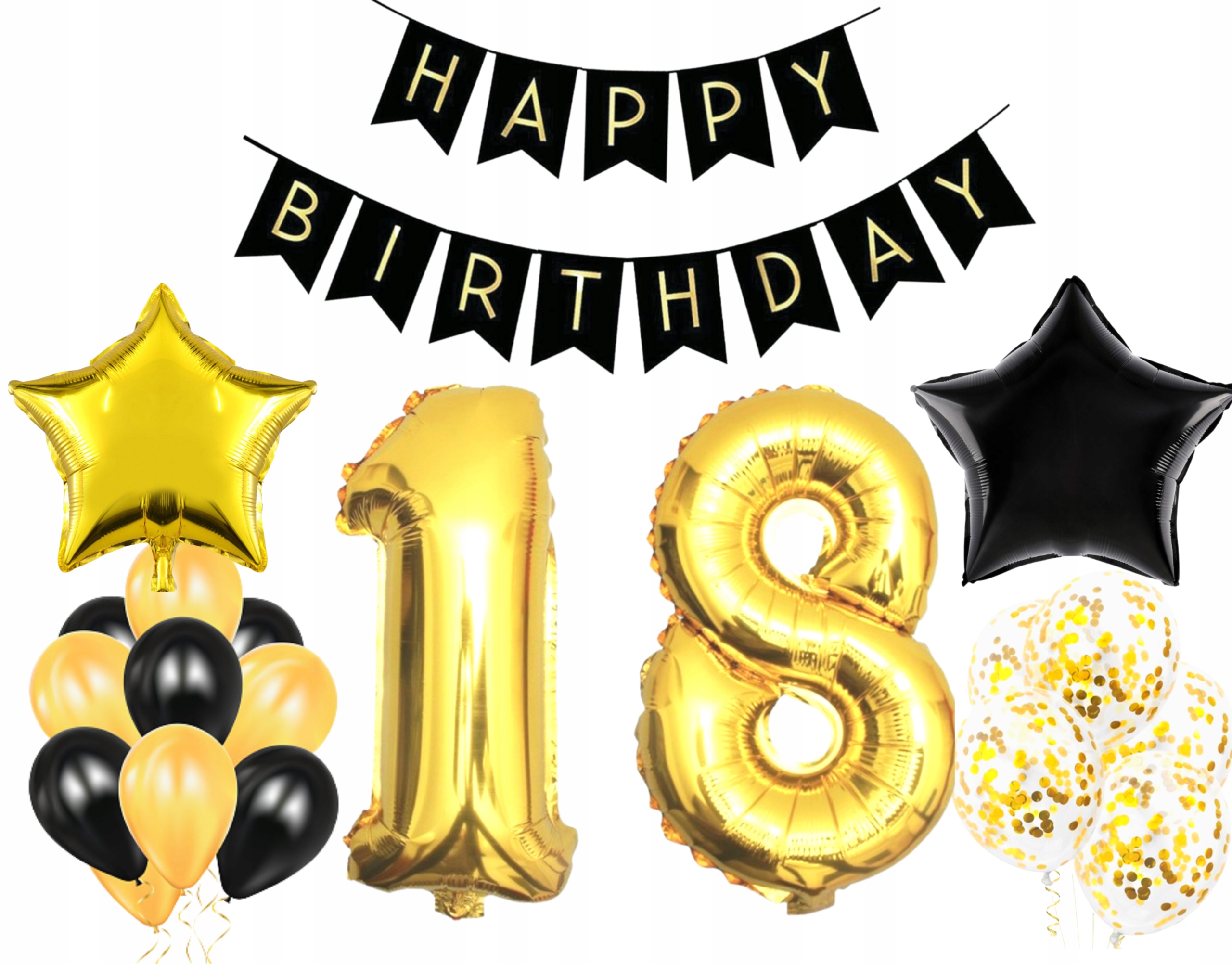 

Zestaw Balonów na 18 Urodziny Osiemnastka Balony