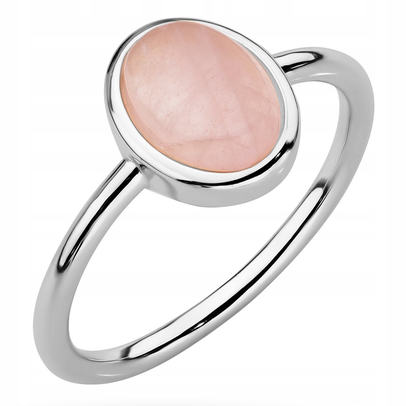 Stříbrný Prstýnek ryzost 925 s Růžovým Křemenem r9