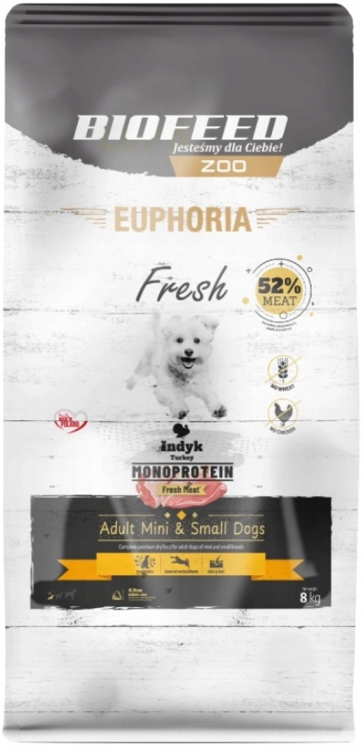 Euphoria Fresh Meat Karma sucha dla psa mini małe rasy Mono Indyk Xs/s 8kg
