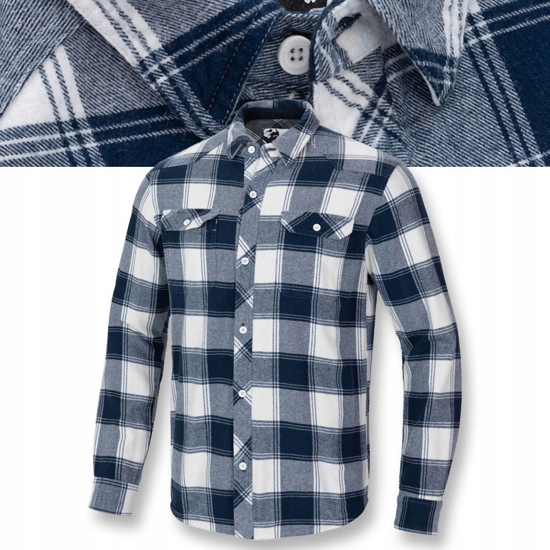 Pánská flanelová košile Pitbull Klasická kostkovaná košile Mitchell