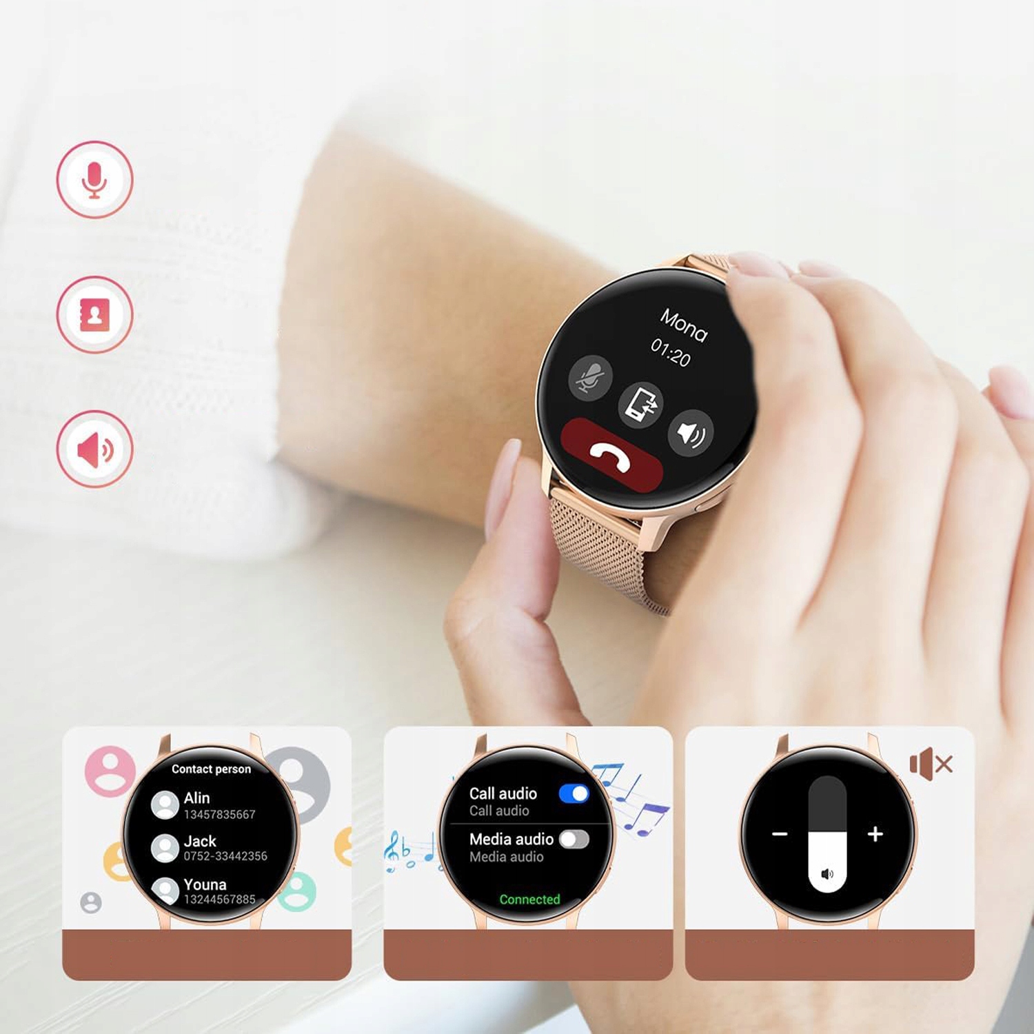 smartband smartwatch fit sms menu polskie sport tętno bluetooth pulsometr Transmisja danych brak