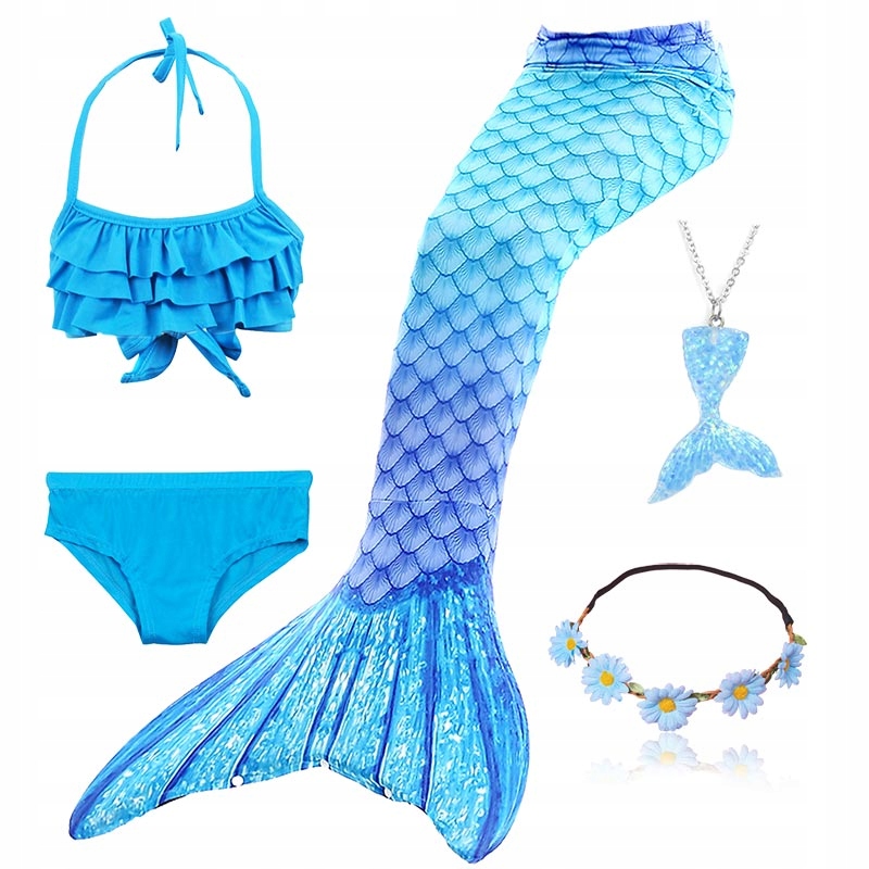 STRÓJ KĄPIELOWY OGON SYRENY ARIEL SYRENKA Płetwą Marka bez marki