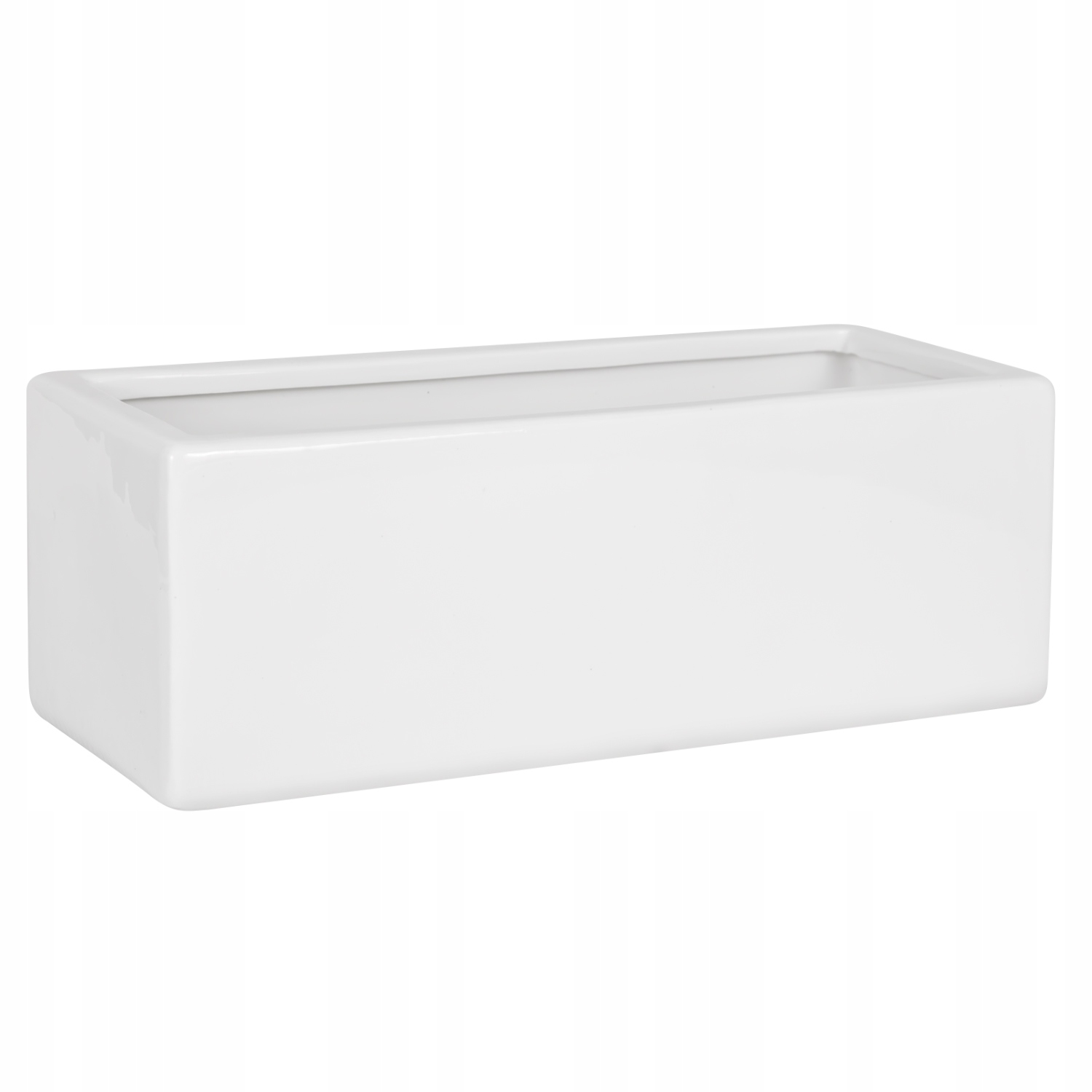 Květináč obal kaktusářka keramika Bílá Žlab Lesk 37 cm