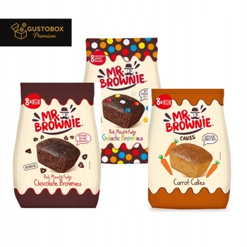 Mr. Brownie Ciastka MIX Czekolada, Cukerki I Marchewkowe 12SZT X 200G