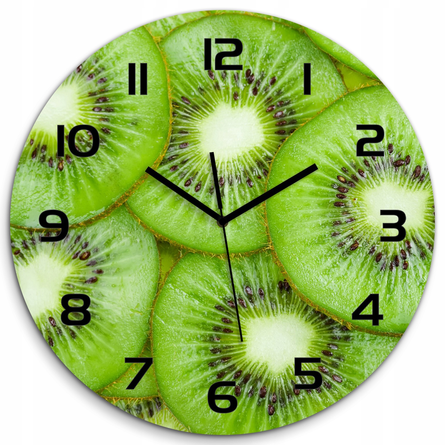 

Duży szklany zegar, cichy mechanizm Kiwi fi 60 cm