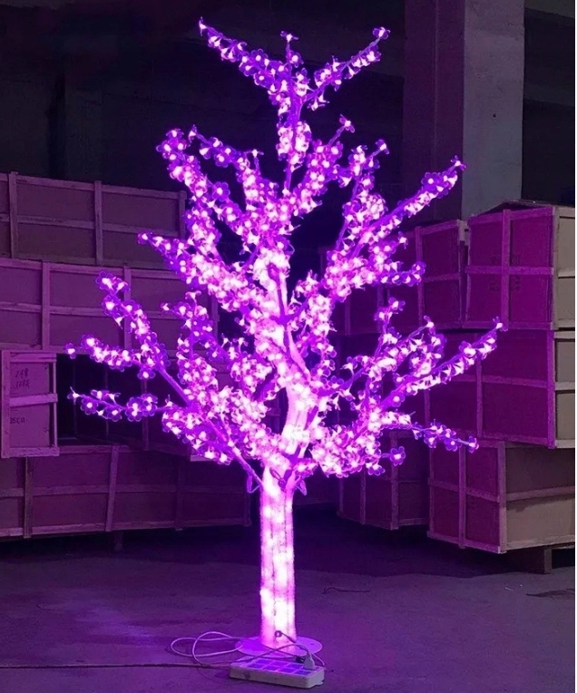 Strom Višeň Led Flash 180 CM Dekorativní Kvetoucí Stromek Růžový