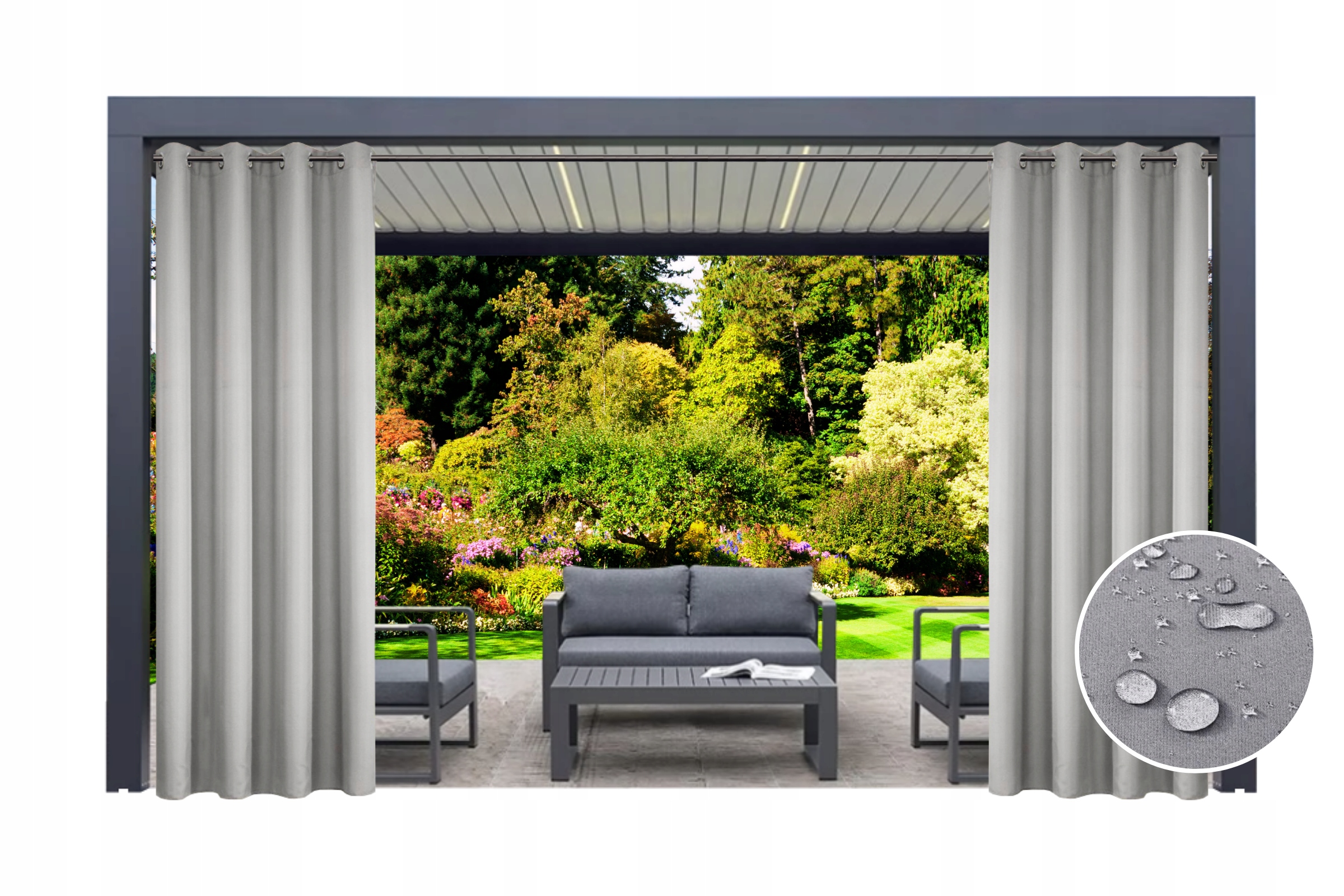 ZASŁONA WODOODPORNA 155x240 NA TARAS OGRÓD BALKON