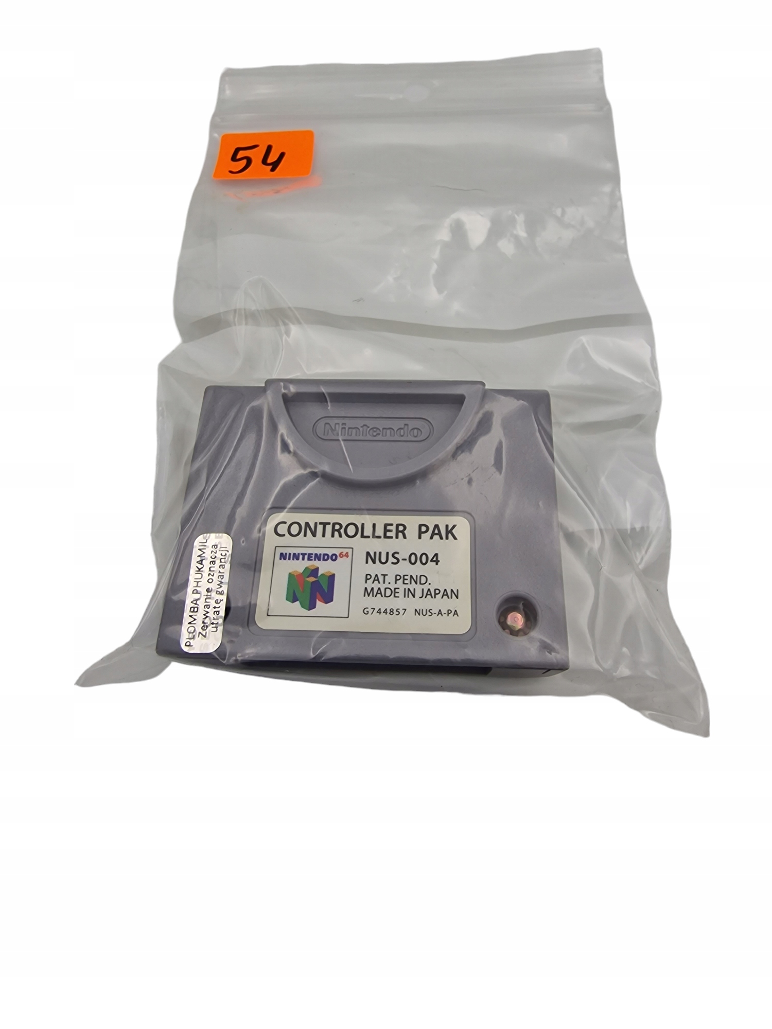 CONTROLLER PAK NUS-004 NINTENDO 64 ORYGINAŁ