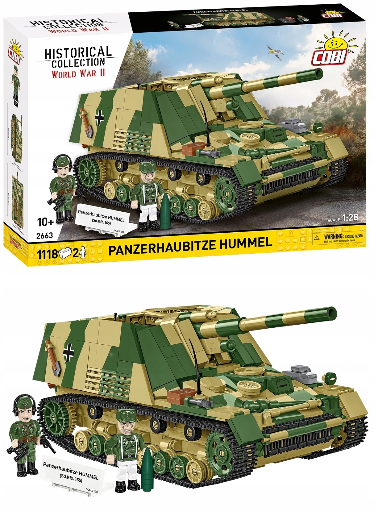 Klocki Cobi 2663 Działo samobieżne „Trzmiel” Panzerhaubitze Hummel Wwii