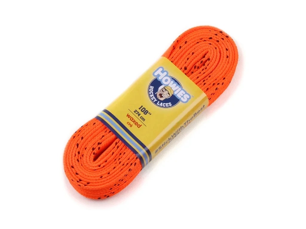 Sznurówki hokejowe Howies woskowane pomarańczowe 182 cm 72", pomarańczowy