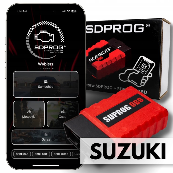 Suzuki Tester Diagnostyczny Interfejs OBD2 Sdprog Dpf Program Android iOS