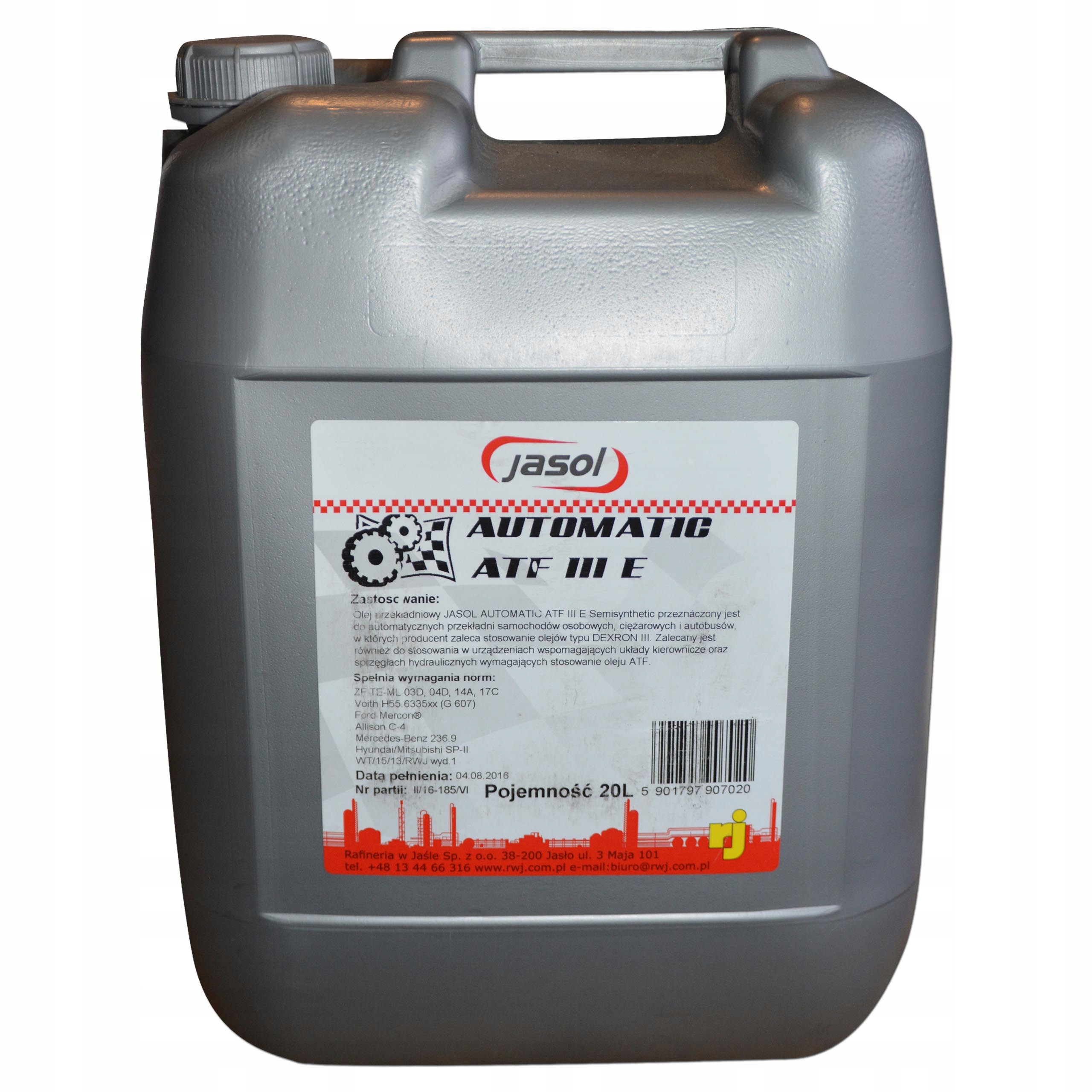 OLEJ PRZEKŁADNIOWY JASOL ATF III E 20L