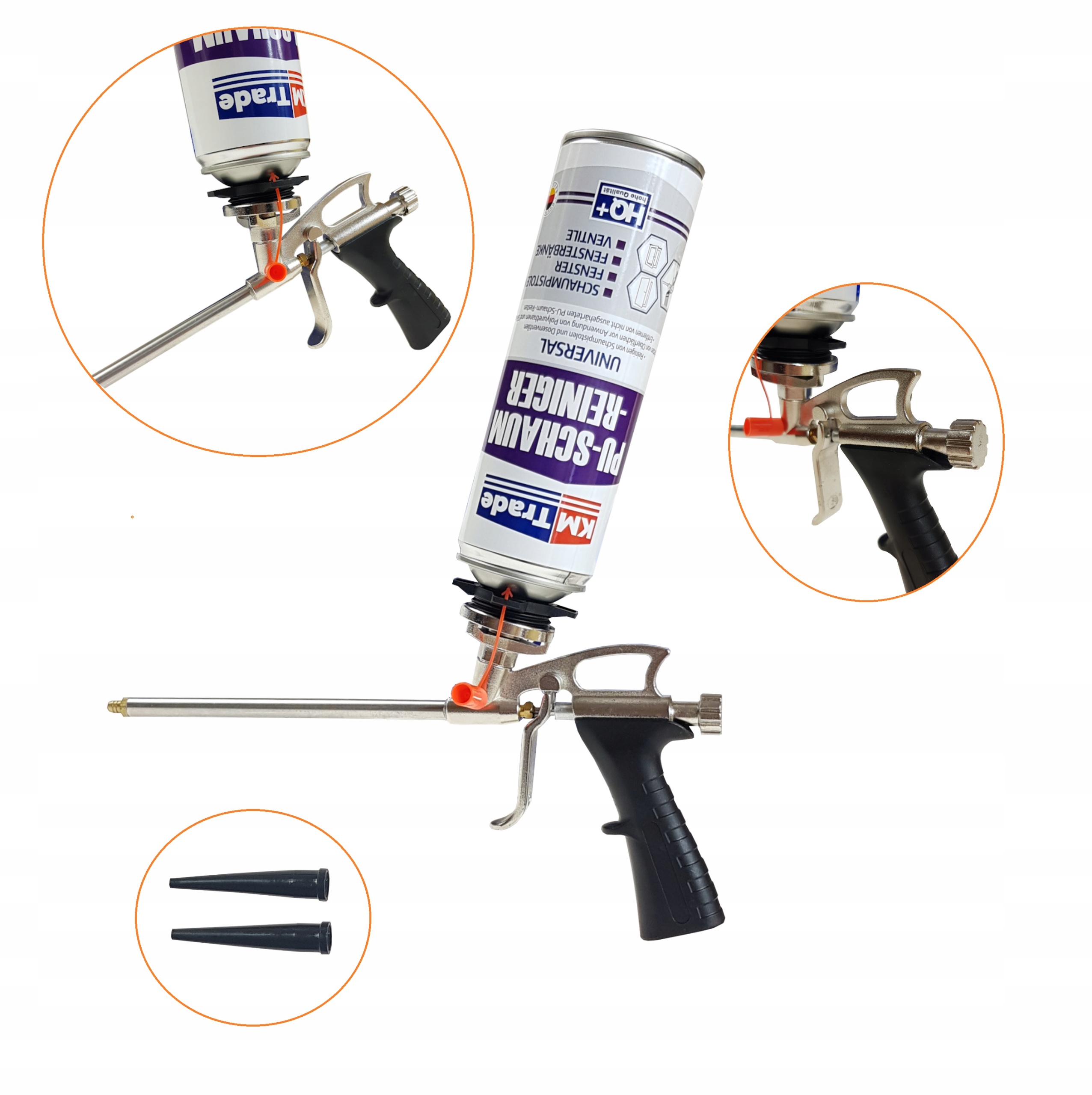

Czyścik Pistolet Piany Montażowej Metalowy Zestaw