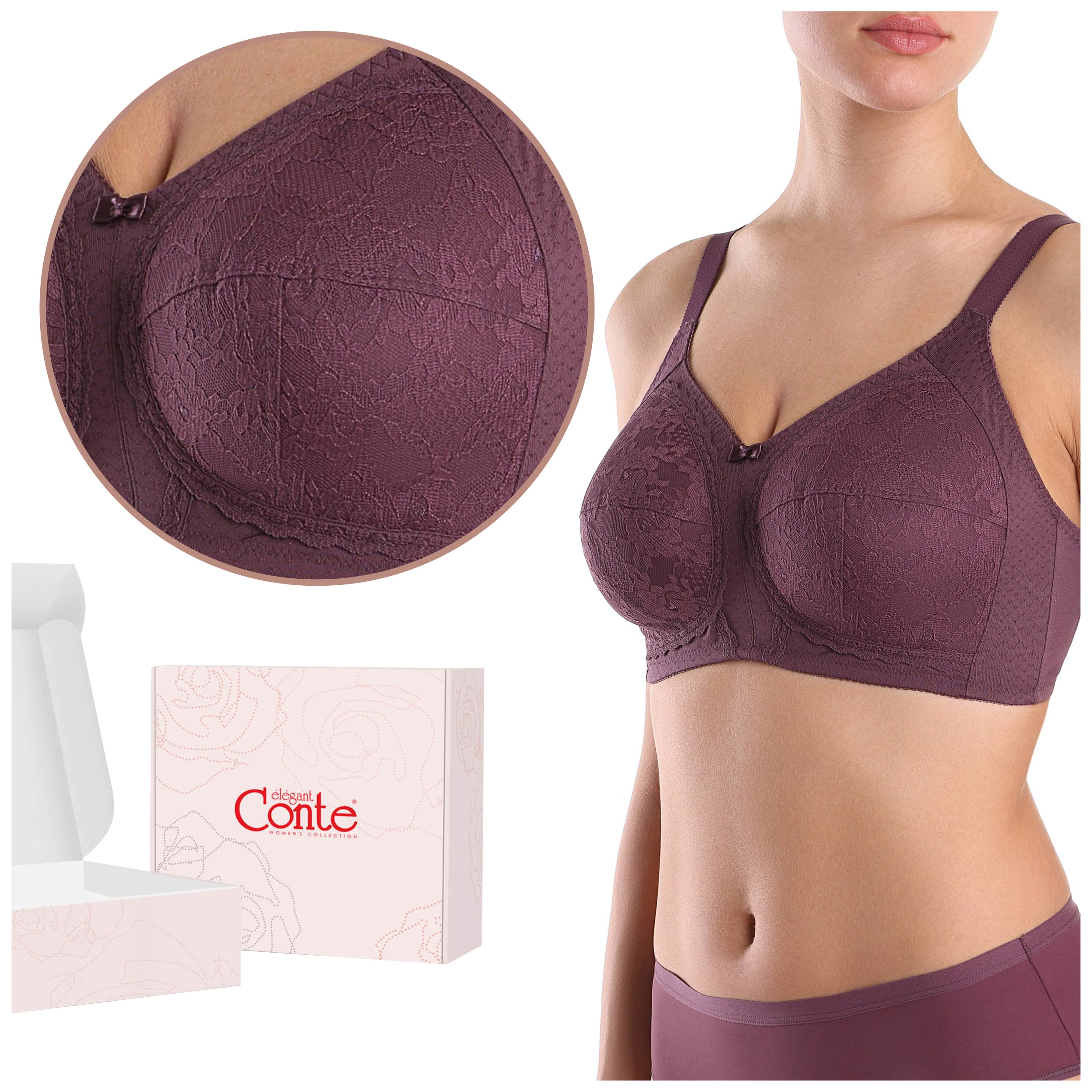 BIUSTONOSZ ZBIERAJĄCY I PODNOSZĄCY Conte RB7021 bez fiszbin SZEROKI 110F