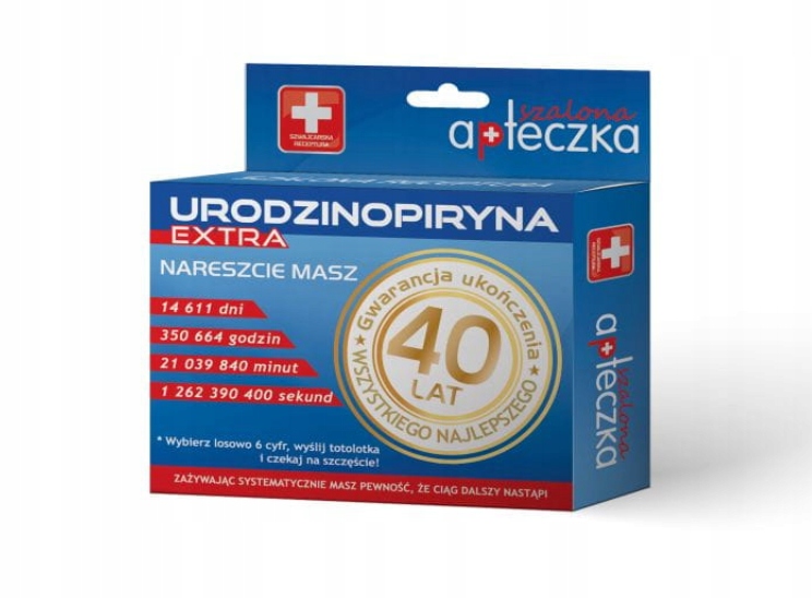 

Tabletki Urodzinopiryna 40 Urodziny