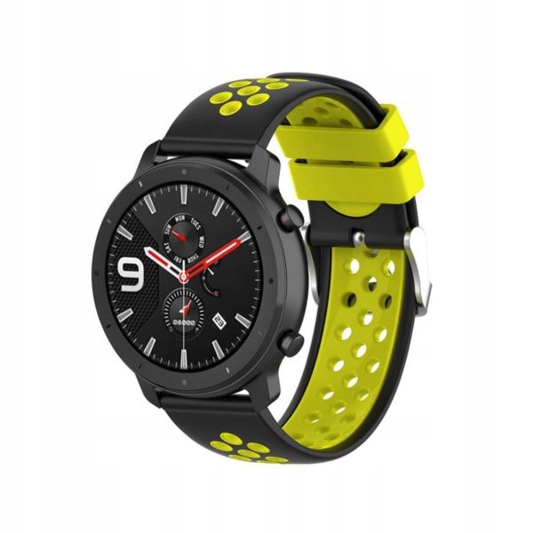 

Pasek Silikonowy do Garmin Venu 2 czar+żółty
