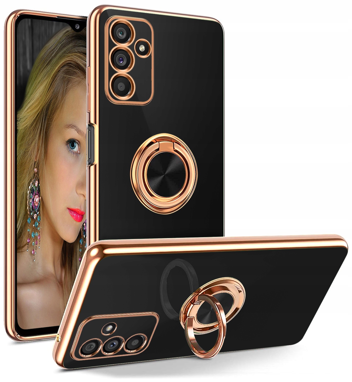 

Etui do Samsung A13 5G| A04S Silicone Ring Szkło