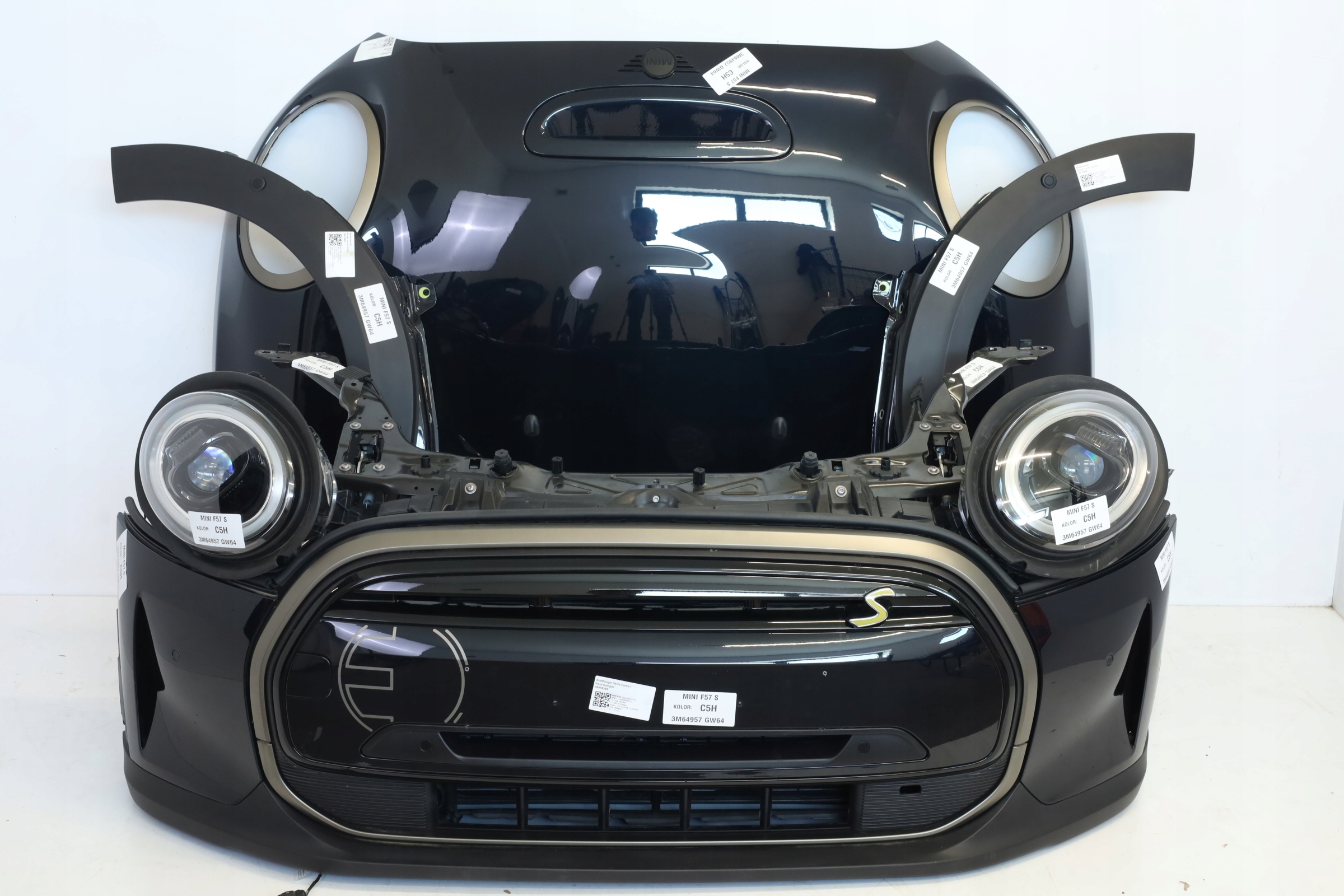 PRZÓD MINI F55 F56 F57 S MASKA ZDERZAK LAMPA PAS BŁOTNIK LED 1 OF 999