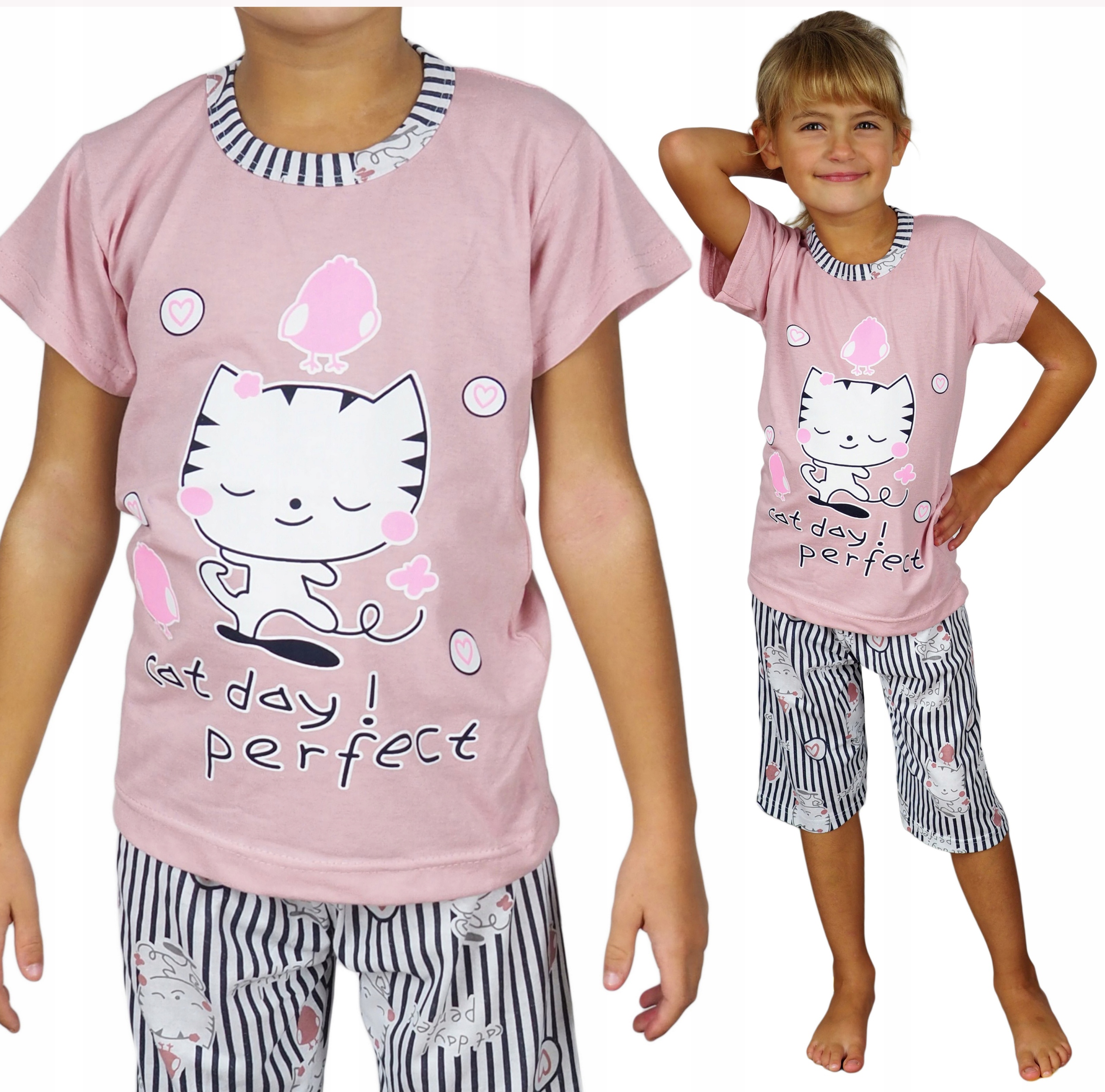 

Piżama Dziecieca 128 nowa Rybaczki kotek Bawełna