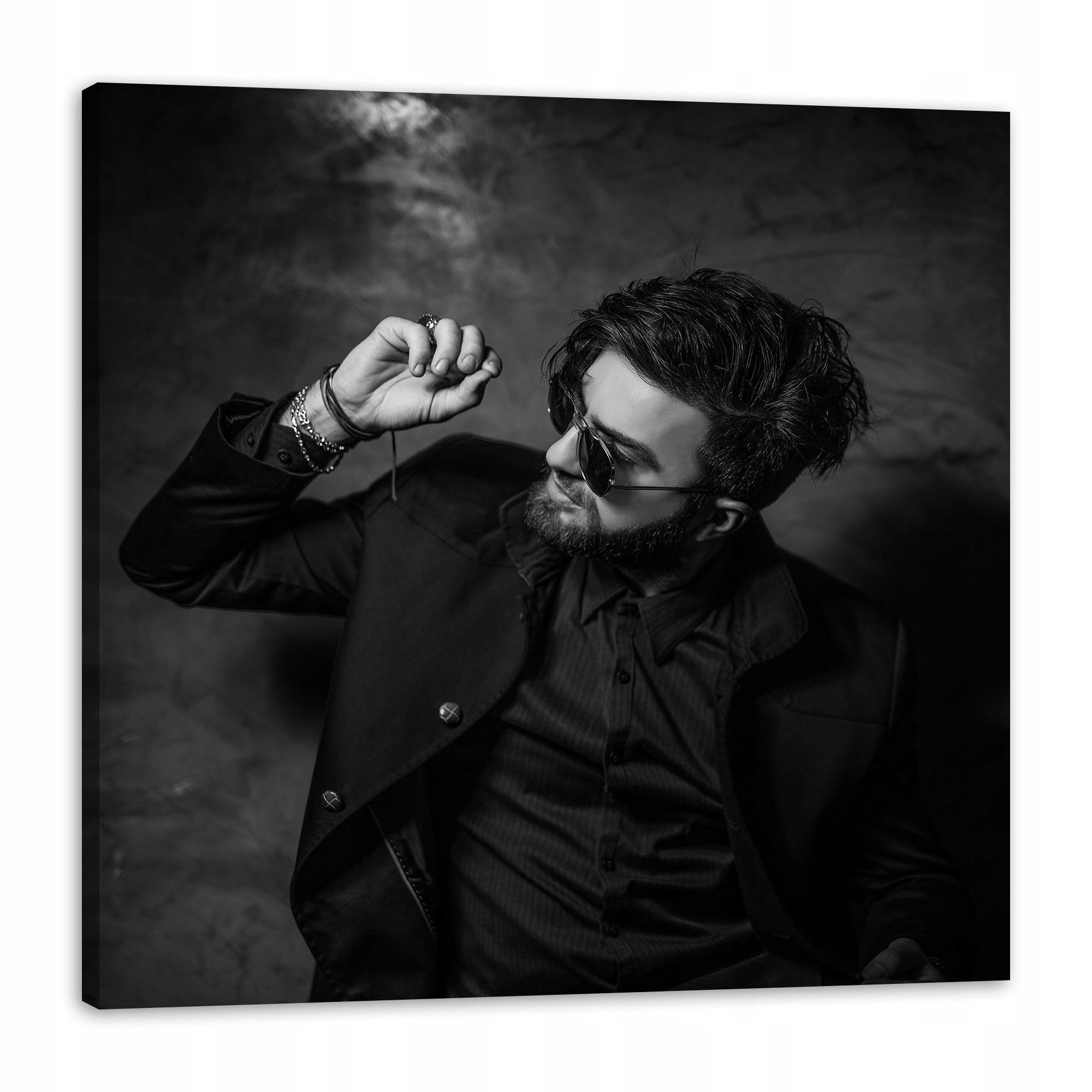 Obraz na plátně Černobílý Muž 80x80 cm