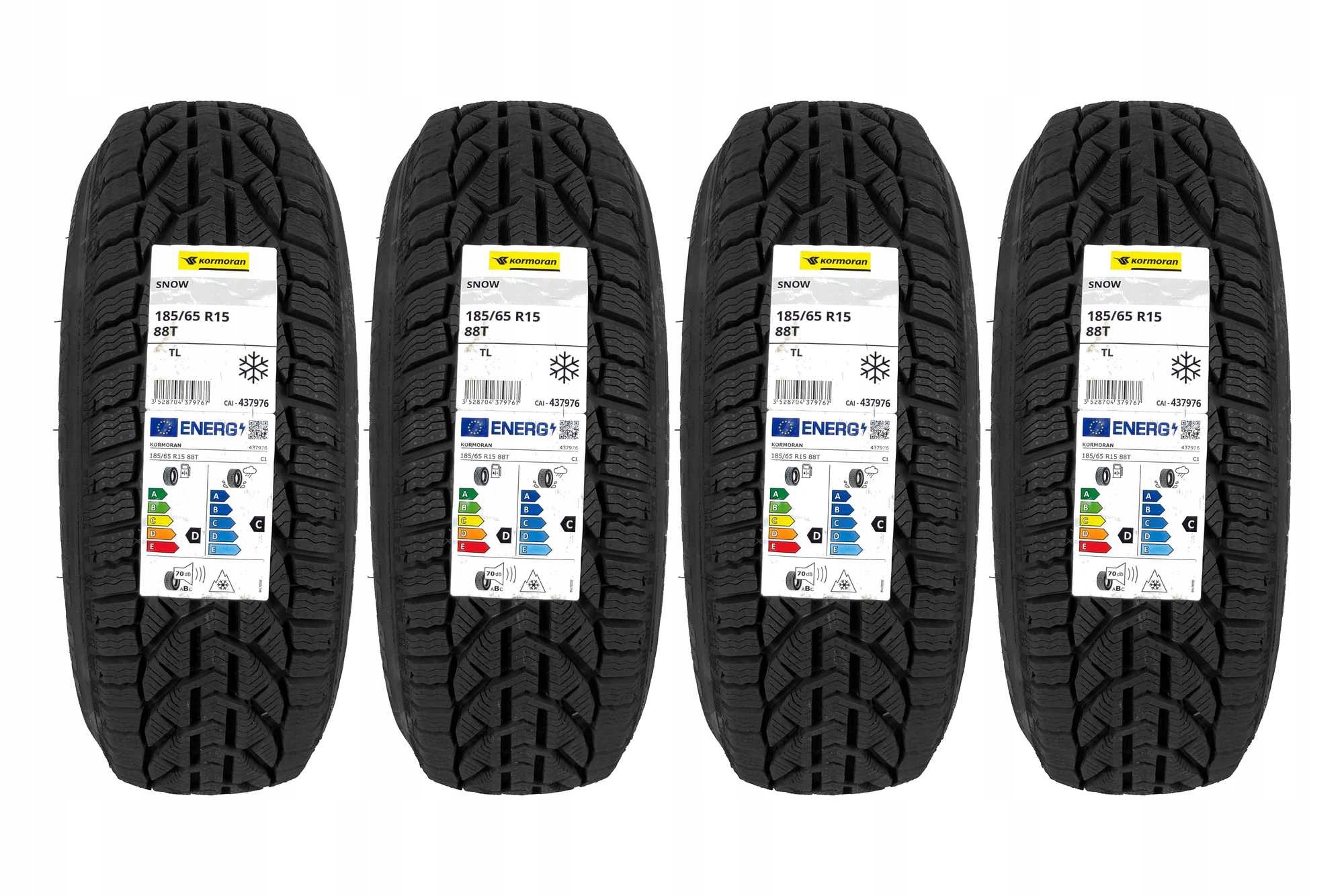 4 opony zimowe 185/65R15 Kormoran Snow 2026