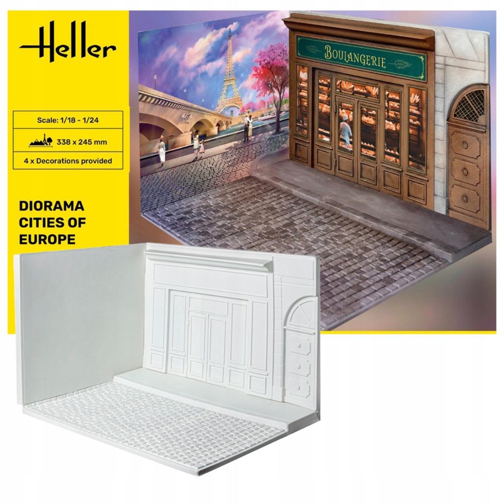 Diorama města Evropy Zdůrazněte realističnost vašich Modelů! Heller
