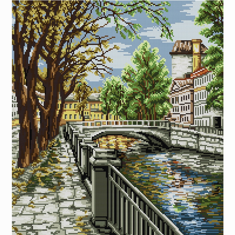 Křížková výšivka počítaná sada (kanva, mulina)