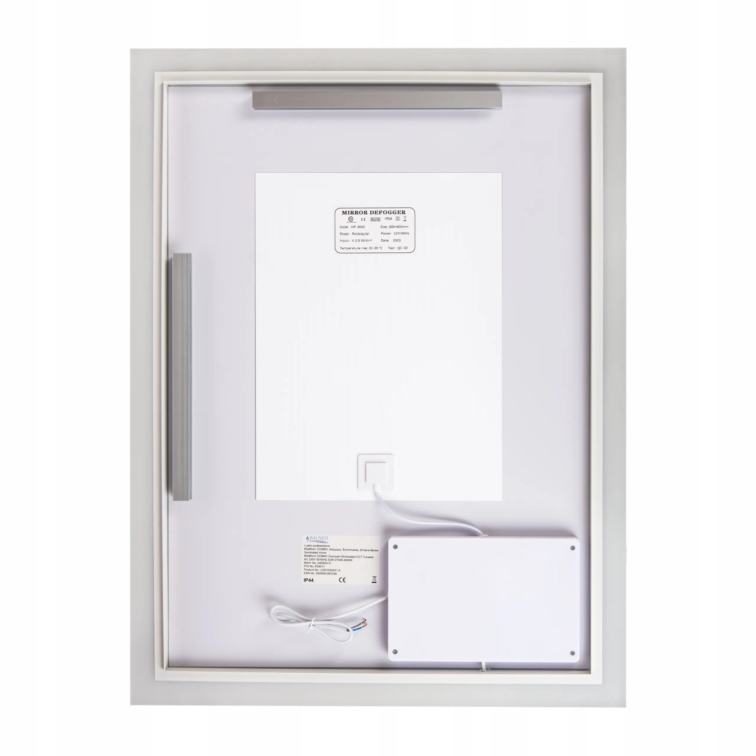 Lustro ścienne Balneo prostokąt 60 x 120 mm Szerokość 60 mm